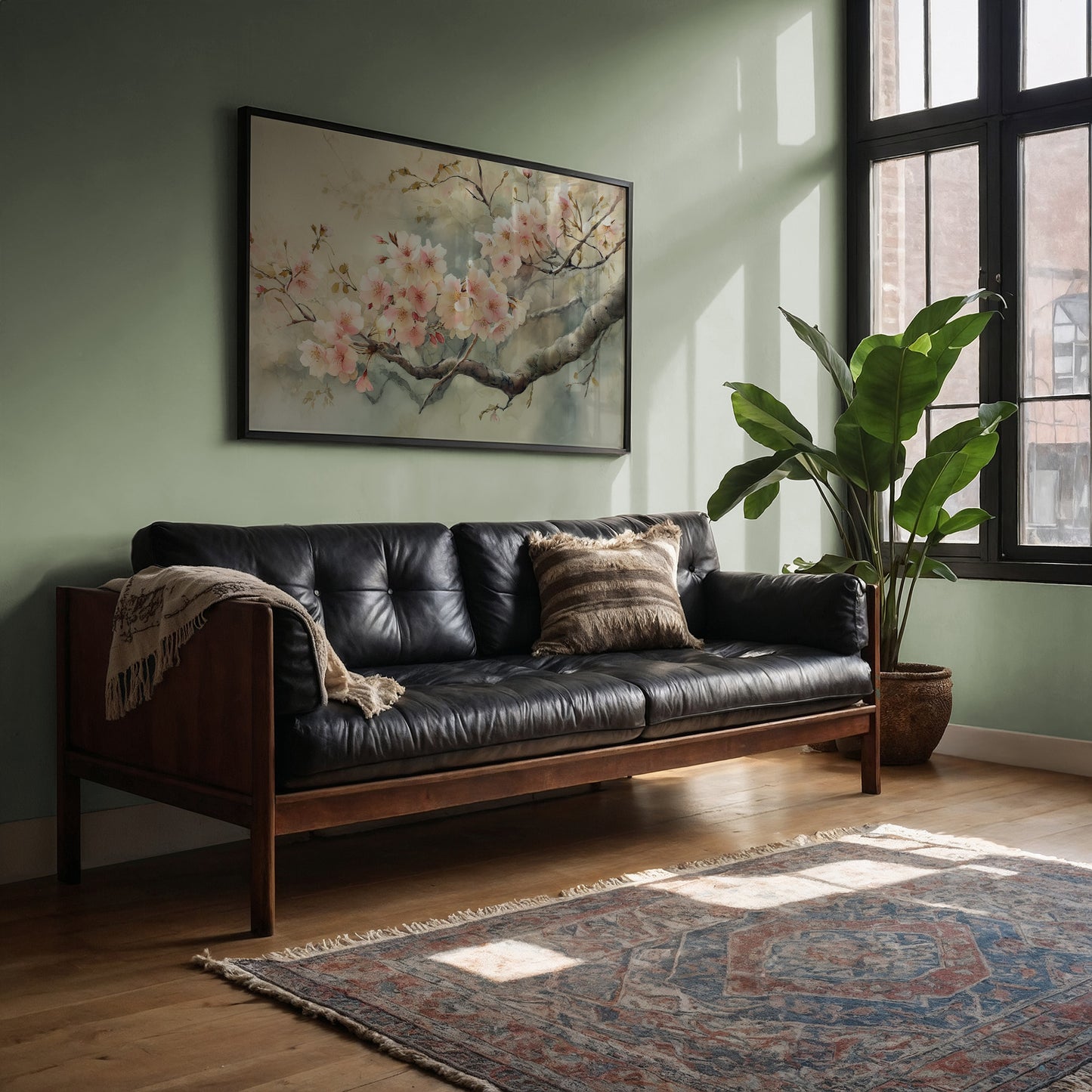 Cherry Blossoms Paint Morning Peace