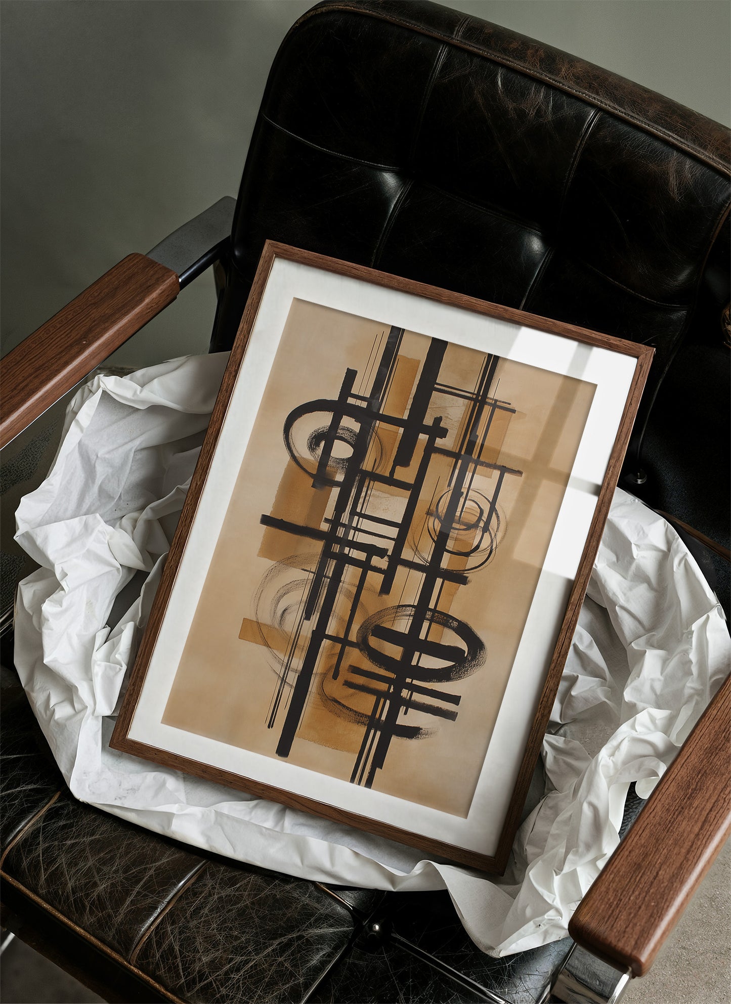 Lines Dance Through Golden Light