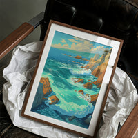 Coastal Cliffs Meet Turquoise Tides