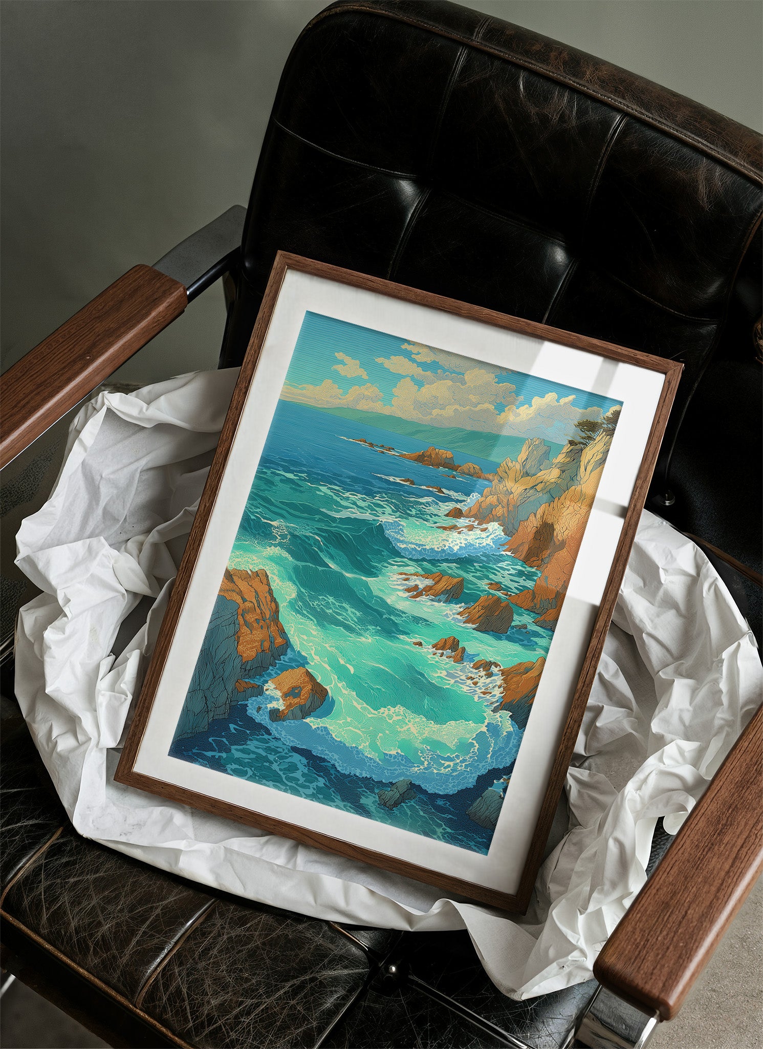 Coastal Cliffs Meet Turquoise Tides