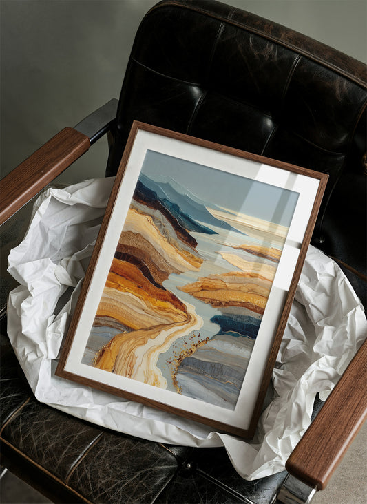 Desert Rivers Carve Golden Paths