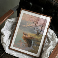 Cherry Blossoms Guard The Quiet Harbor