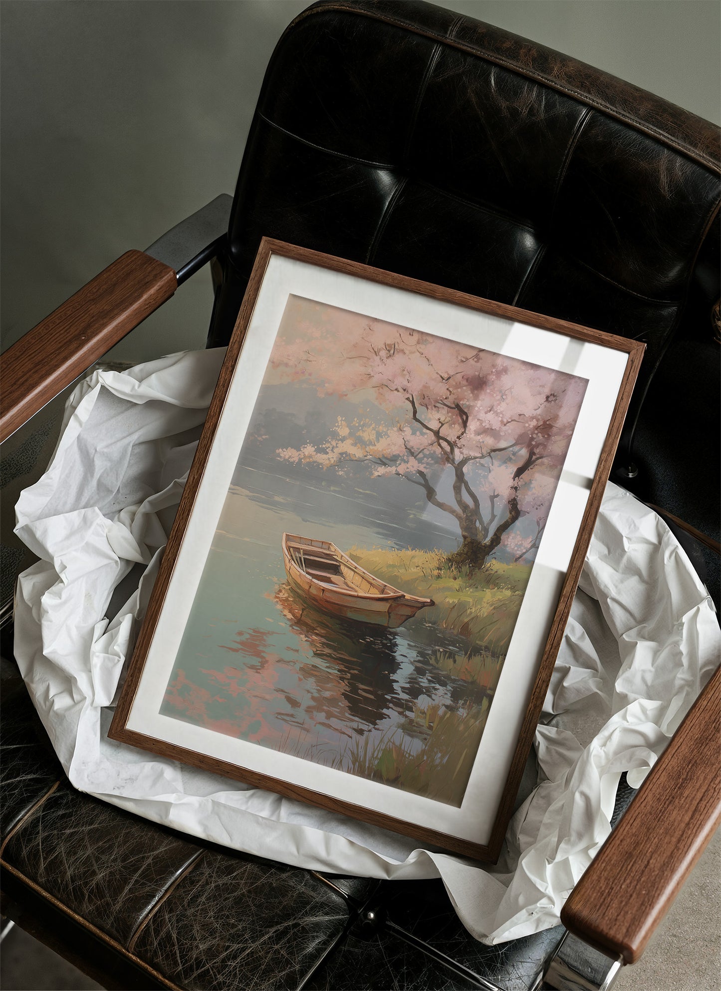 Cherry Blossoms Guard The Quiet Harbor