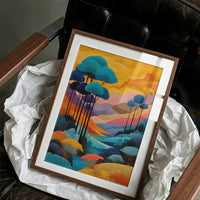 Tall Trees Dance In Coral Light