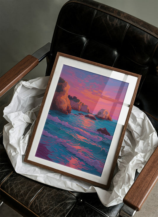Coastal Cliffs Dance With Dusk