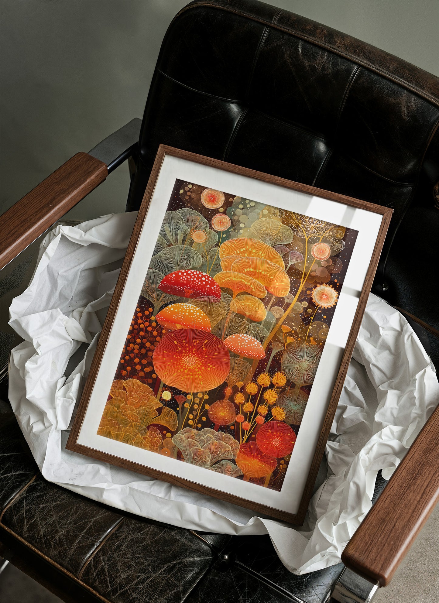 Autumn Mushrooms Dance Under Stars