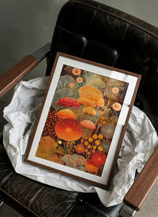 Autumn Mushrooms Dance Under Stars