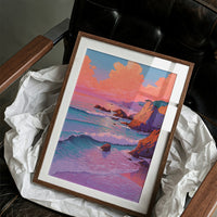 Coral Cliffs Meet Twilight Waves