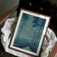 Moonlit Rivers Meet At Dusk