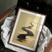 Ink Rivers Flow Through Golden Light