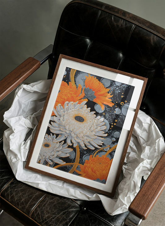 Chrysanthemums Dance Through Midnight Stars