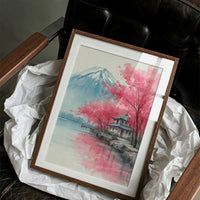 Pink Cherry Blossoms Dance Near Fuji