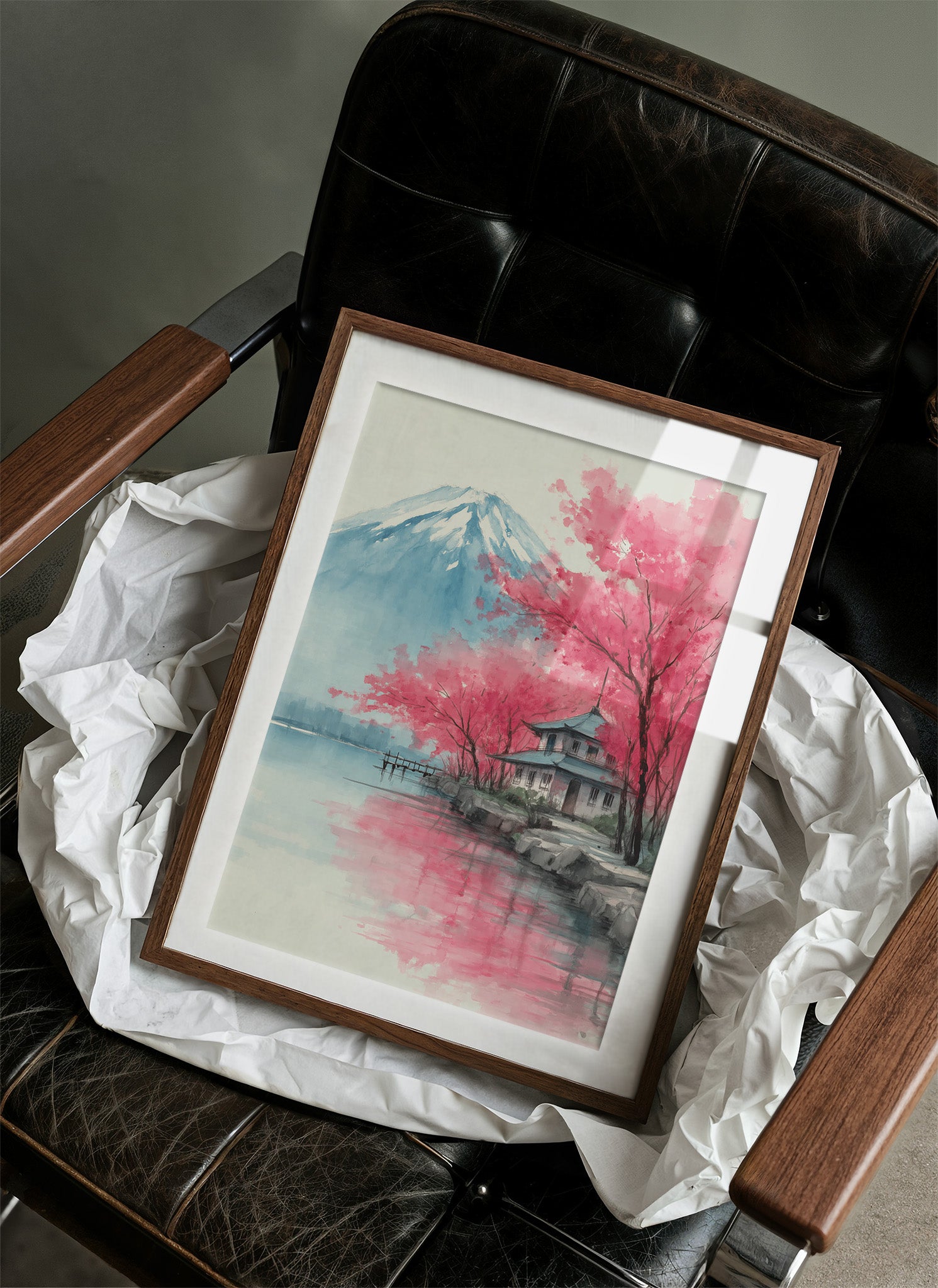 Pink Cherry Blossoms Dance Near Fuji