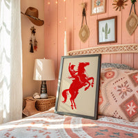 Wild Spirit In Crimson Silhouette