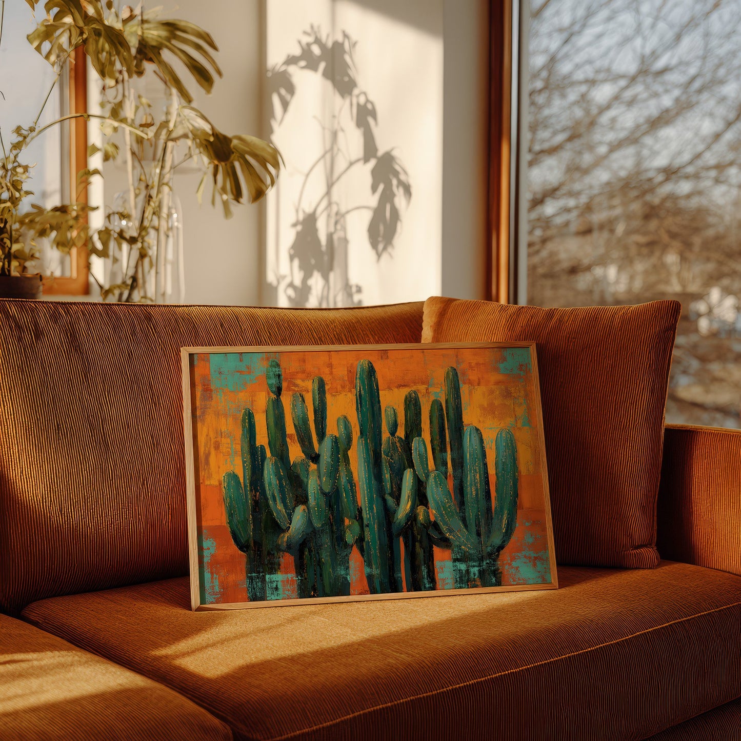 Saguaros Against Copper Sky
