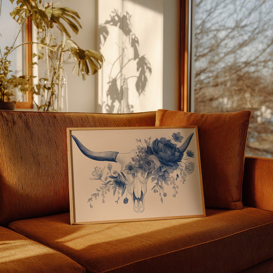 Indigo Blooms Crown Ancient Bones