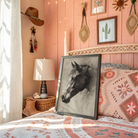 Horse Gaze In Weathered Wood
