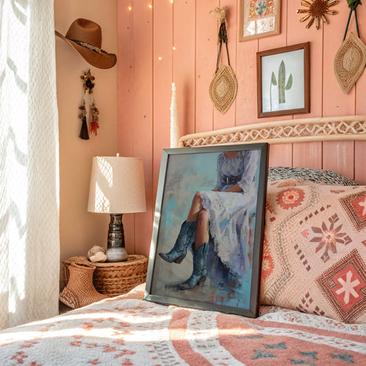 Turquoise Boots Under Lace Skirts