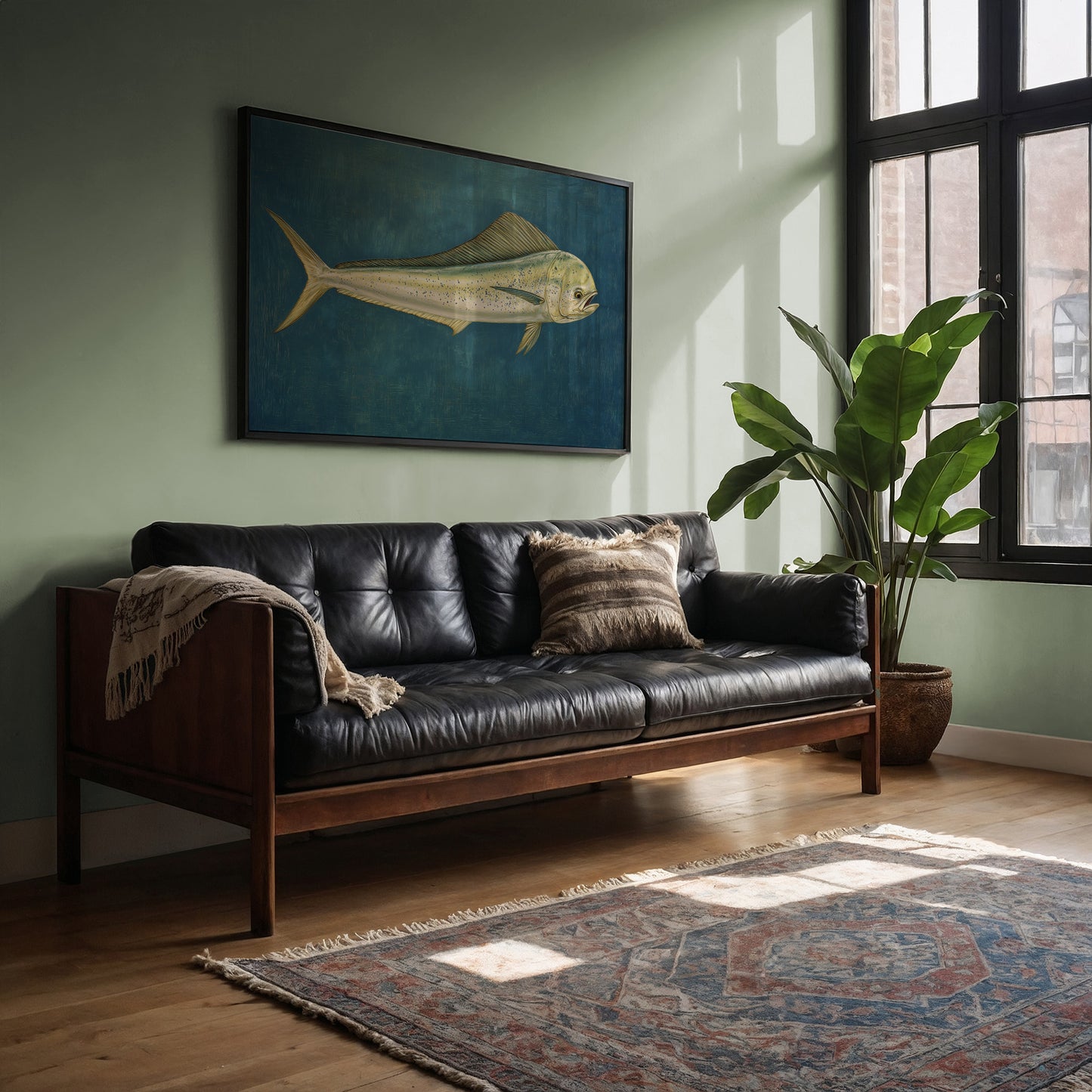 Mahi Drifts Through Teal Depths