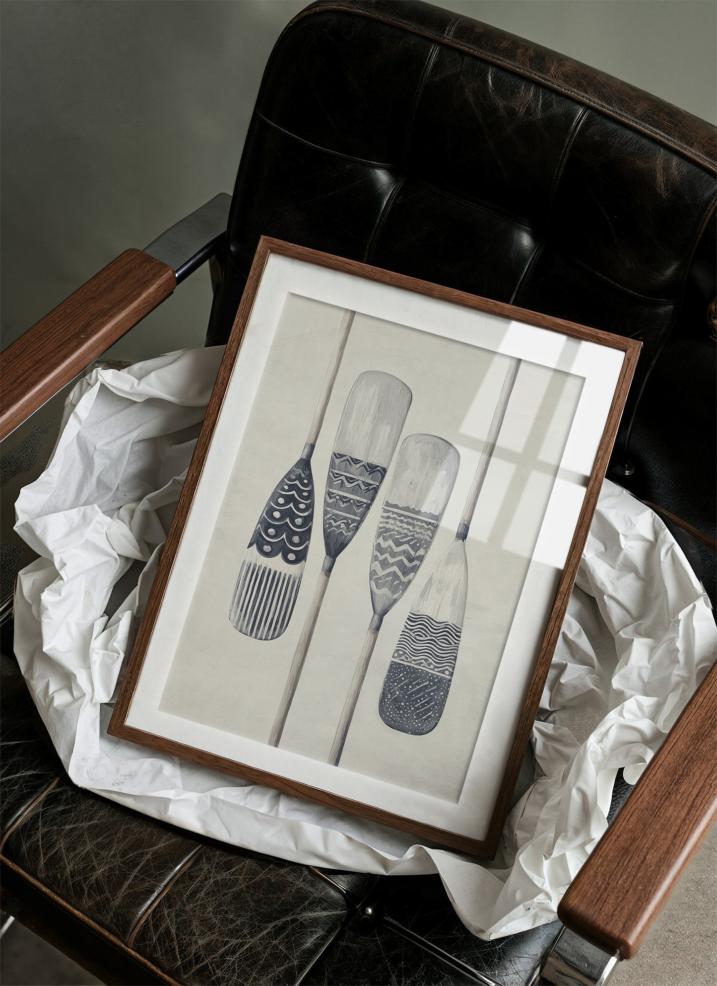 Carved Oars Tell Lakeside Tales