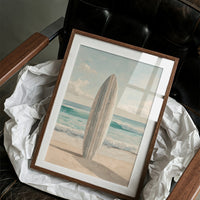 Weathered Board Awaits Morning Tide