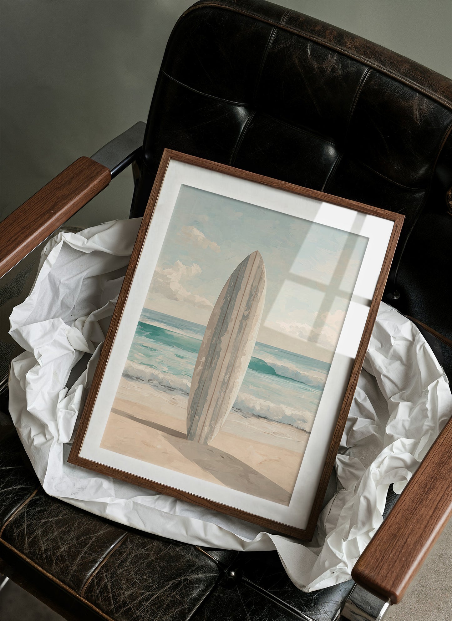 Weathered Board Awaits Morning Tide