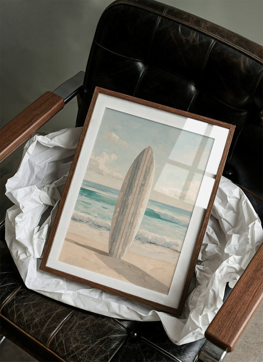 Weathered Board Awaits Morning Tide