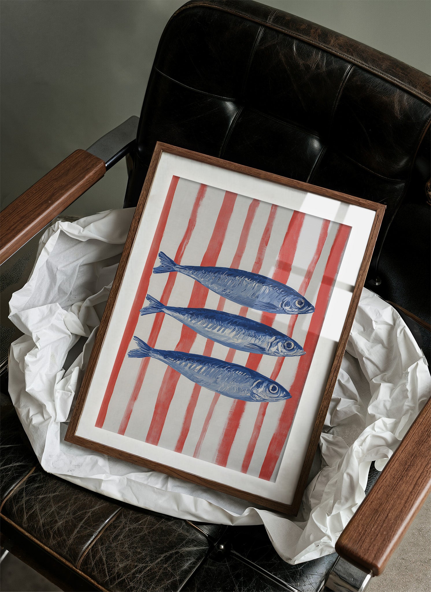 Coastal Blues Meet Striped Shores