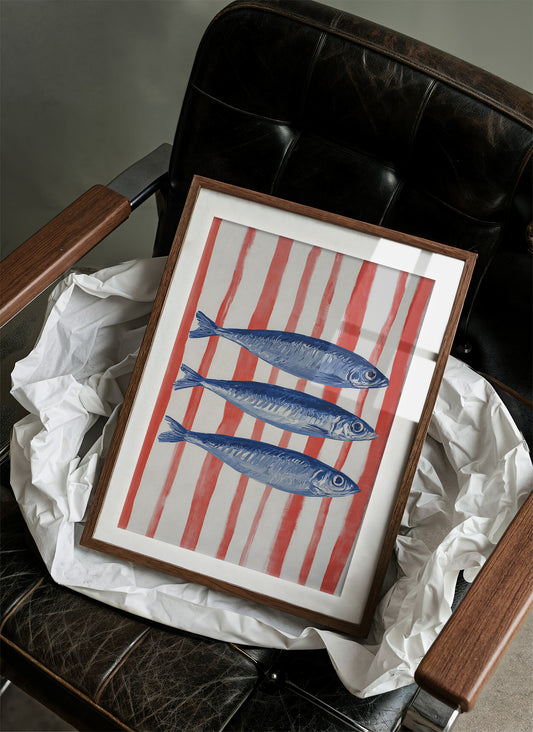 Coastal Blues Meet Striped Shores