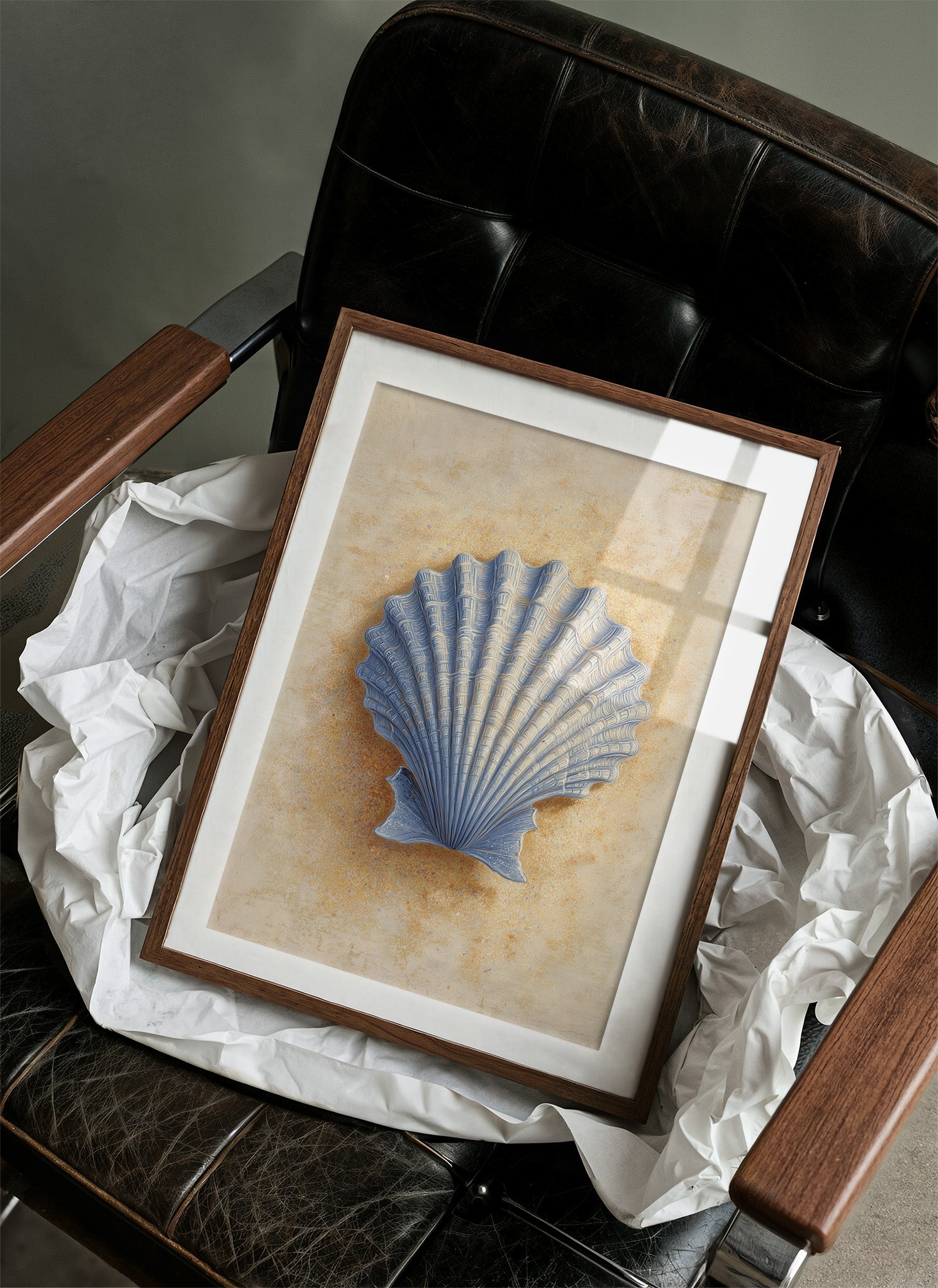 Coastal Memory In Blue Relief