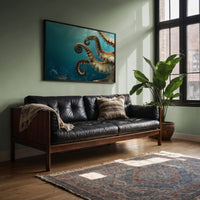 Tentacles Dance In Turquoise Depths