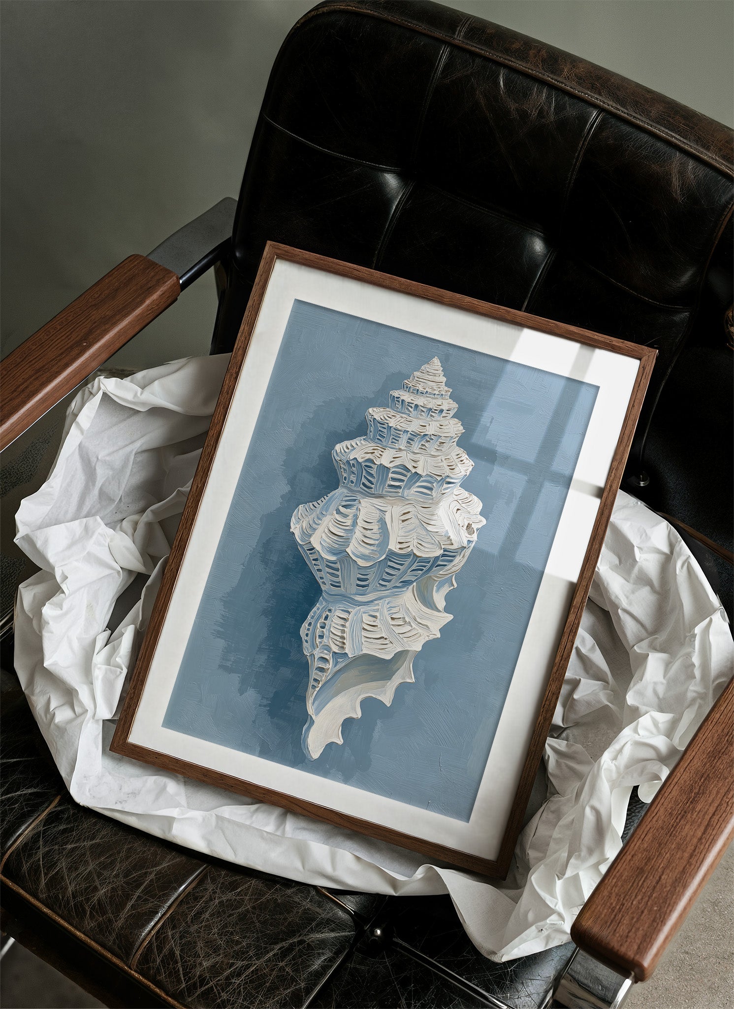 Ocean Memory In Wooden Frame