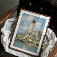 Coastal Keeper With Blooming Garden