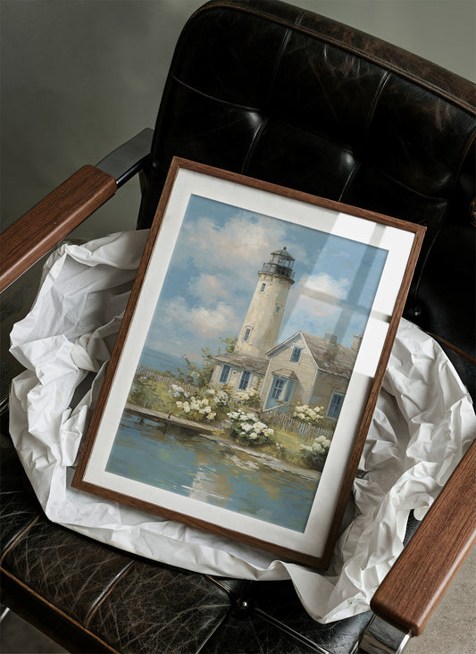 Coastal Keeper With Blooming Garden