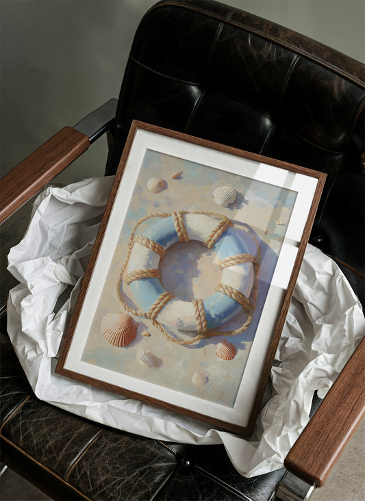 Coastal Memories In Wooden Frame