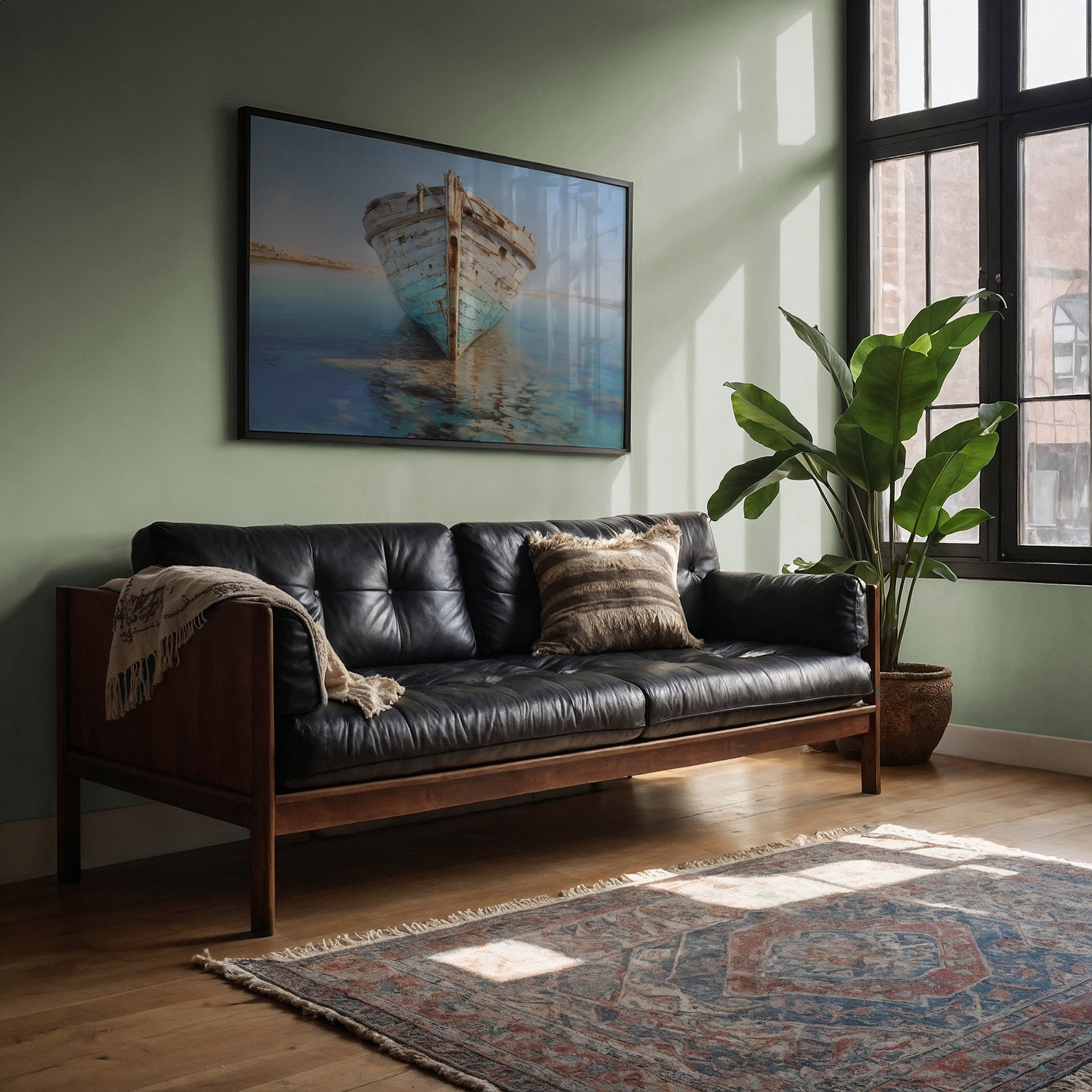 Weathered Vessel Rests In Stillness