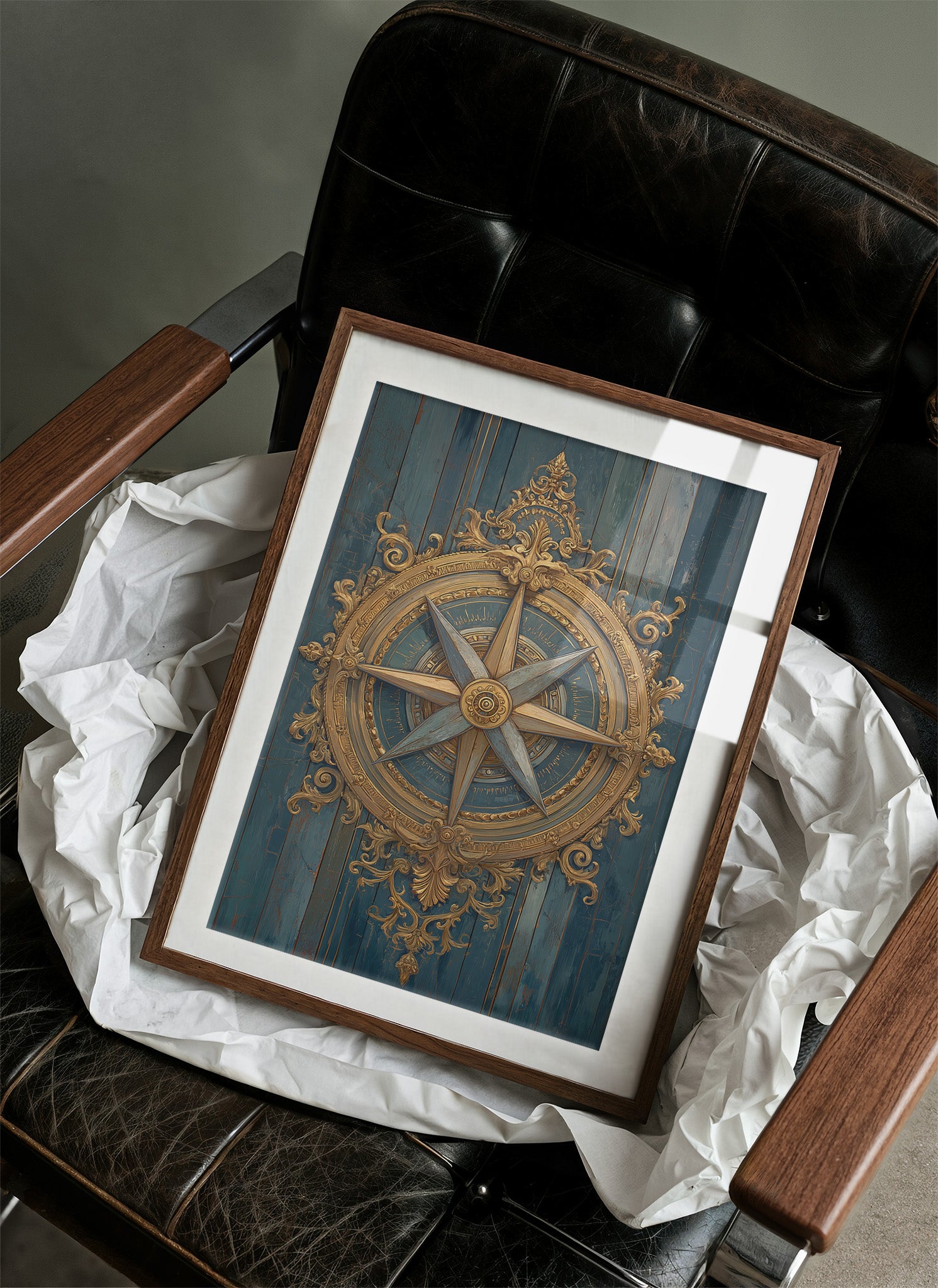 Gilded Compass Charts Distant Shores