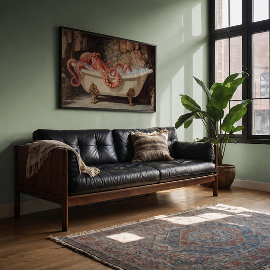 Crimson Tentacles In Vintage Bath