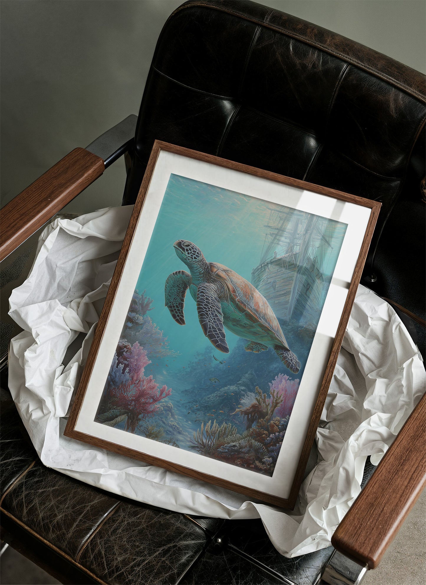 Ancient Voyager In Turquoise Depths