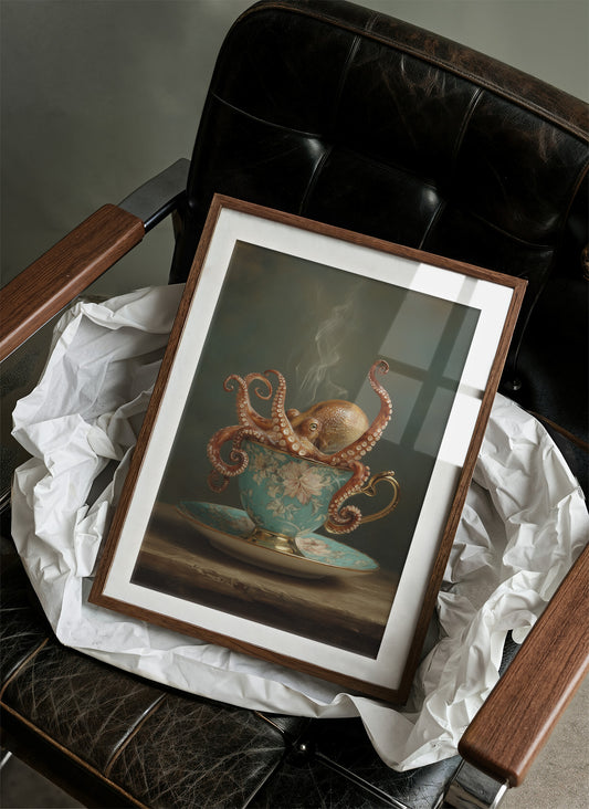 Tentacles Curl Through Teacup Surrealism
