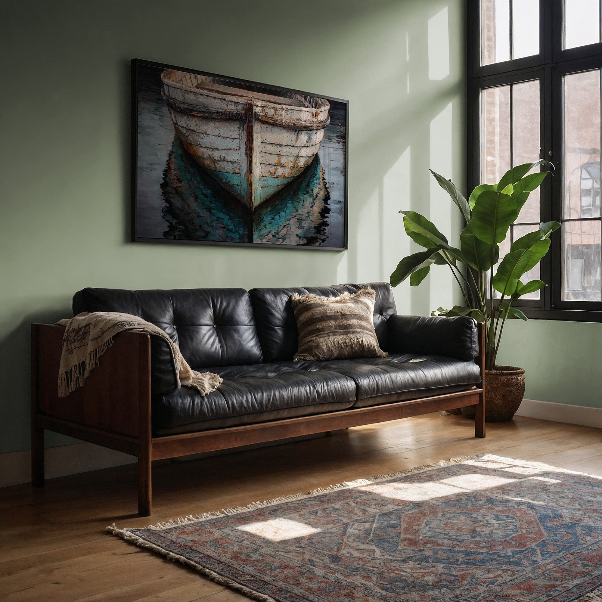 Weathered Hull Rests In Stillness