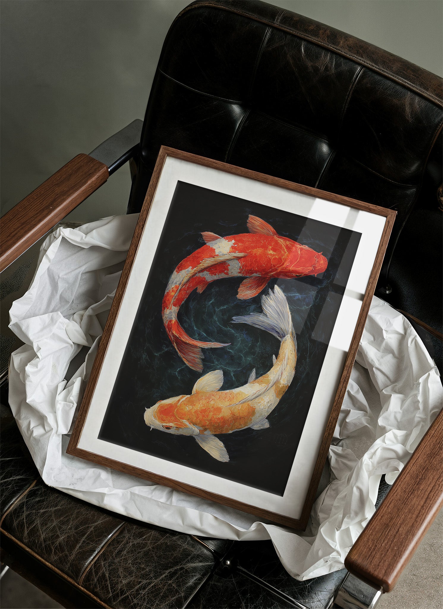 Koi Circle In Midnight Waters