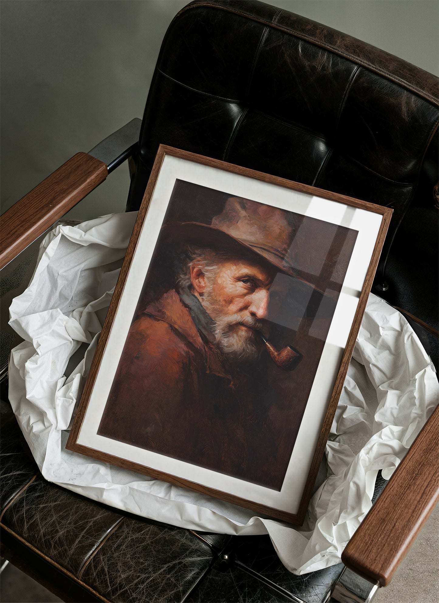 Wisdom Smokes From Wooden Frame