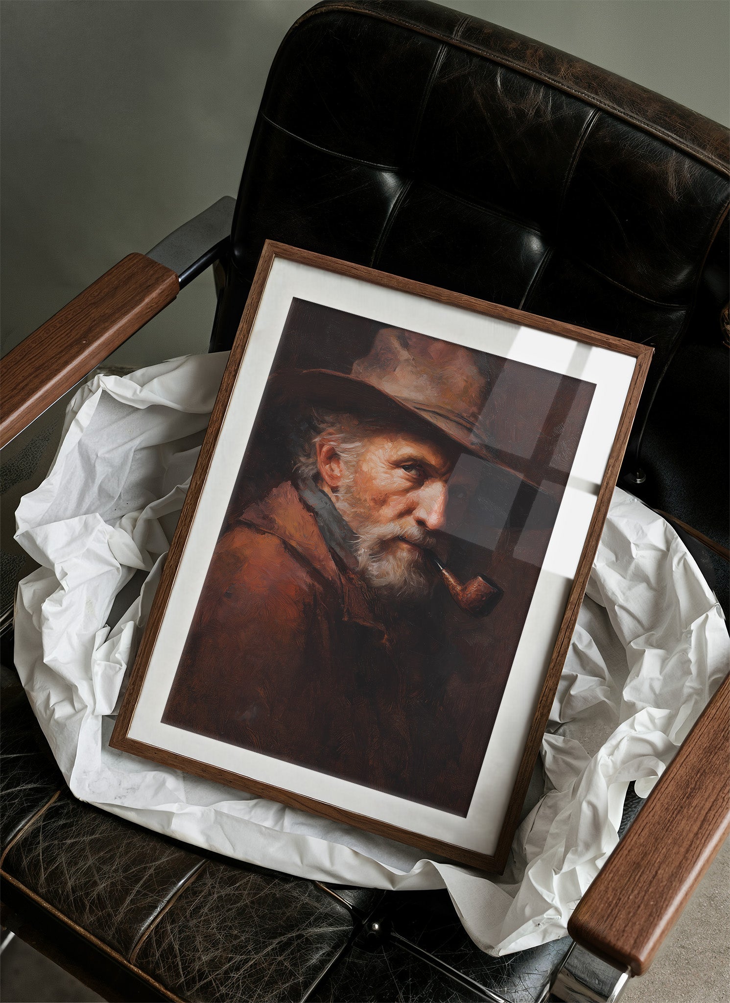 Wisdom Smokes From Wooden Frame