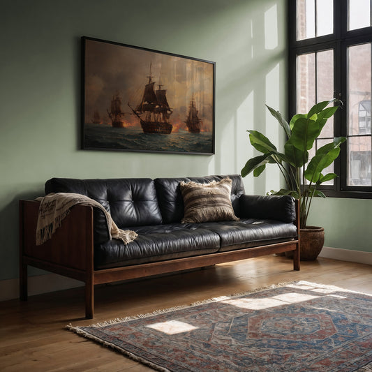 Galleons Dance Through Fiery Seas