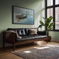 Canoes Rest On Azure Shores