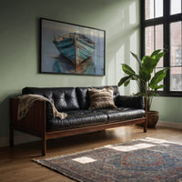 Blue Boat Rests At Tide