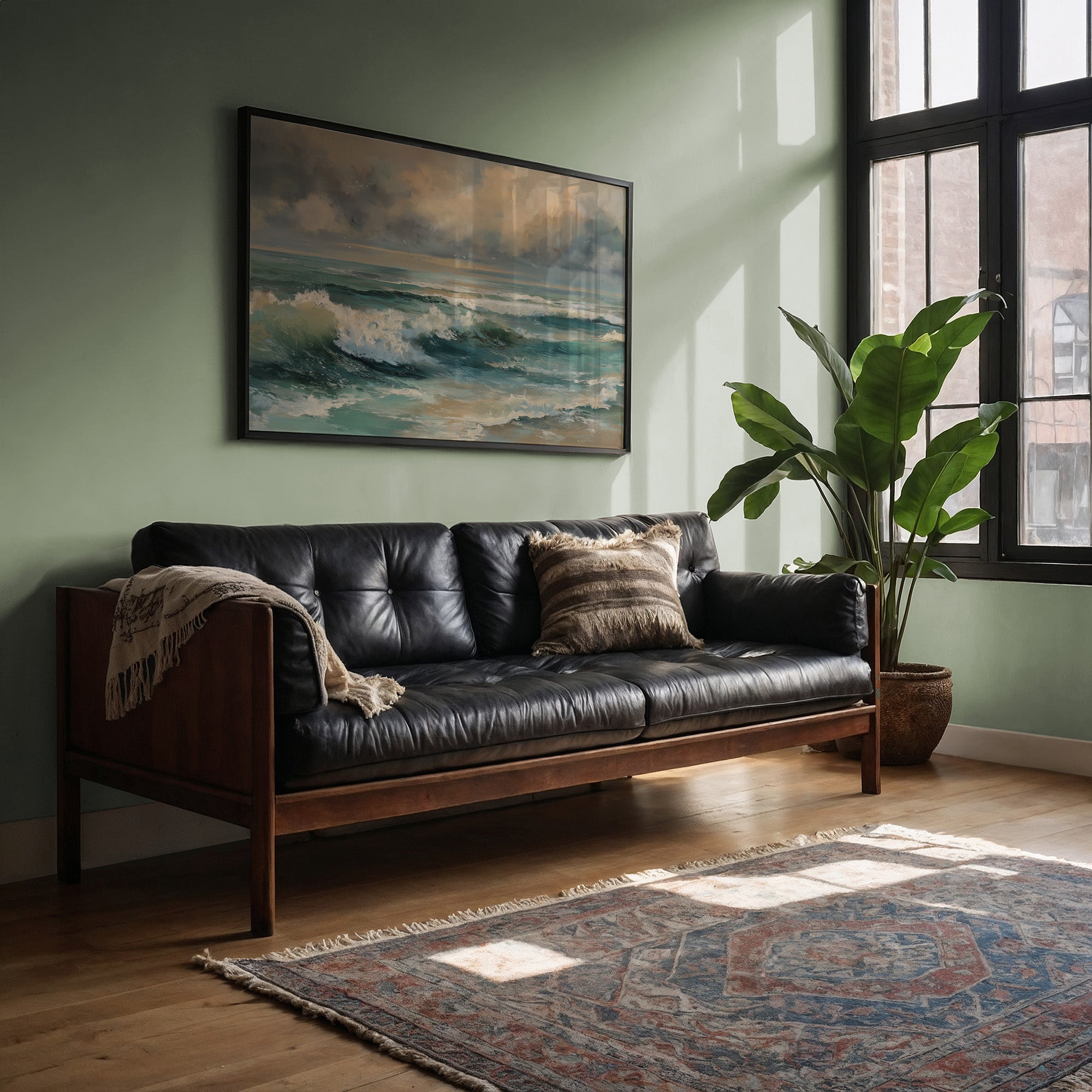 Turquoise Surf Meets Golden Sky