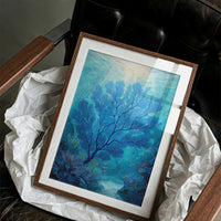 Cobalt Branches In Aqua Depths