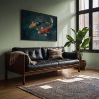 Koi Circle Through Teal Depths